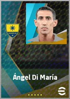 Ángel Di María eFootball 2026 player card, 77 OVR RWF