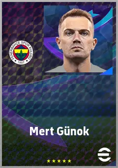 Mert Günok eFootball 2026 player card, 73 OVR GK