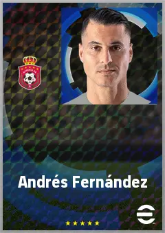 Andrés Fernández eFootball 2026 player card, 73 OVR GK
