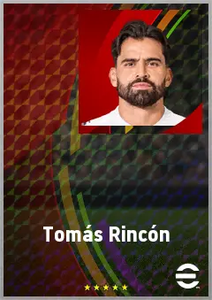 Tomás Rincón eFootball 2026 player card, 73 OVR DMF