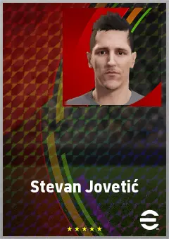 Stevan Jovetić eFootball 2026 player card, 73 OVR SS