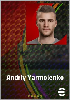 Andriy Yarmolenko eFootball 2026 player card, 71 OVR RWF