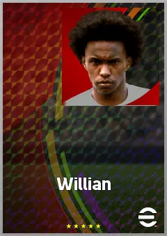 Willian eFootball 2026 player card, 73 OVR LWF