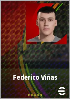 Federico Viñas eFootball 2026 player card, 78 OVR CF
