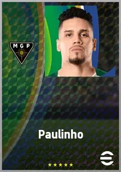 Paulinho eFootball 2026 player card, 81 OVR LWF