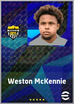 Weston McKennie eFootball 2026 player card, 81 OVR CMF