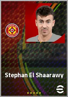 Stephan El Shaarawy eFootball 2026 player card, 74 OVR LWF