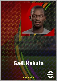 Gaël Kakuta eFootball 2026 player card, 71 OVR AMF