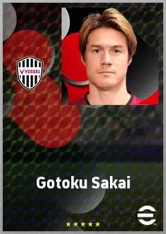 Sakai Gotoku eFootball 2026 player card, 71 OVR RB