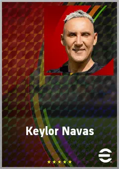 Keylor Navas eFootball 2026 player card, 77 OVR GK