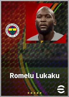 Romelu Lukaku eFootball 2026 player card, 77 OVR CF