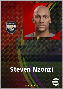 Steven Nzonzi eFootball 2026 player card, 72 OVR DMF
