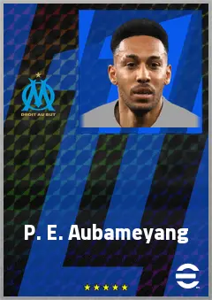 P. E. Aubameyang eFootball 2026 player card, 77 OVR CF
