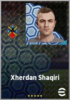 Xherdan Shaqiri eFootball 2026 player card, 74 OVR AMF