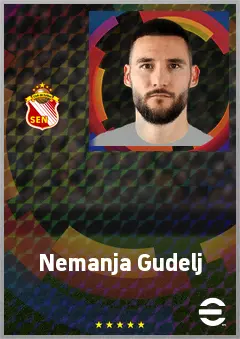 Nemanja Gudelj eFootball 2026 player card, 75 OVR DMF