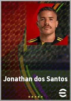 Jonathan dos Santos eFootball 2026 player card, 72 OVR DMF