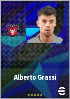 Alberto Grassi eFootball 2026 player card, 72 OVR CMF
