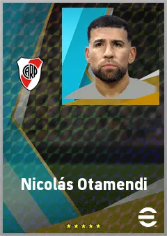 Nicolás Otamendi eFootball 2026 player card, 78 OVR CB