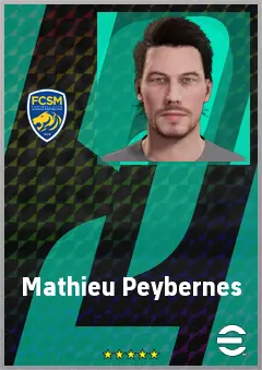 Mathieu Peybernes eFootball 2026 player card, 67 OVR CB