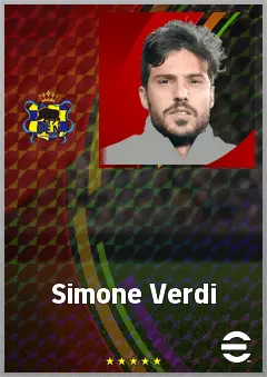 Simone Verdi eFootball 2026 player card, 73 OVR AMF