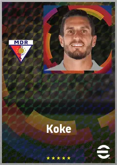 Koke eFootball 2026 player card, 78 OVR DMF