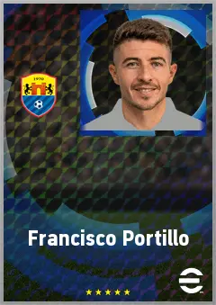 Francisco Portillo eFootball 2026 player card, 69 OVR RMF