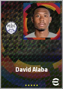 David Alaba eFootball 2026 player card, 76 OVR CB