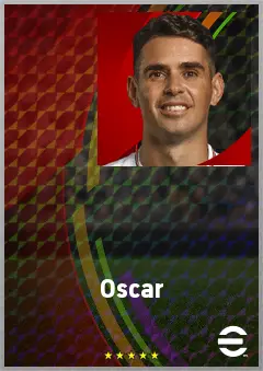 Oscar eFootball 2026 player card, 76 OVR AMF