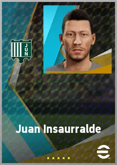 Juan Insaurralde eFootball 2026 player card, 74 OVR CB