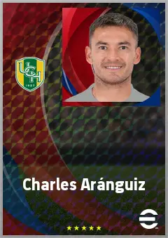 Charles Aránguiz eFootball 2026 player card, 74 OVR CMF