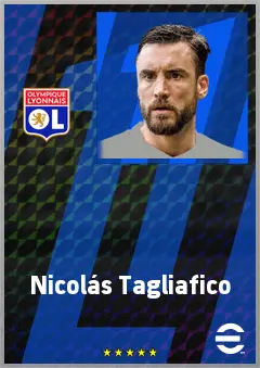 Nicolás Tagliafico eFootball 2026 player card, 75 OVR LB