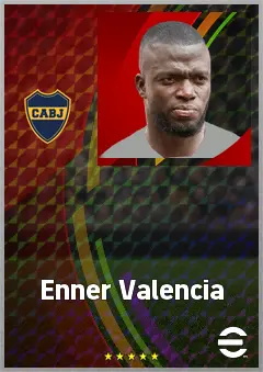 Enner Valencia eFootball 2026 player card, 72 OVR CF