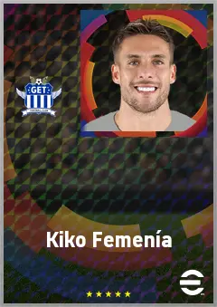 Kiko Femenía eFootball 2026 player card, 70 OVR RB