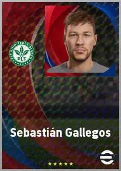 Sebastián Gallegos eFootball 2026 player card, 69 OVR CMF