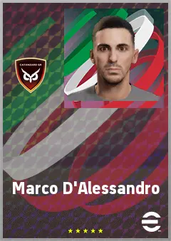 Marco D'Alessandro eFootball 2026 player card, 69 OVR LMF