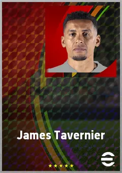 James Tavernier eFootball 2026 player card, 75 OVR RB