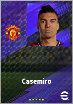 Casemiro eFootball 2026 player card, 78 OVR DMF