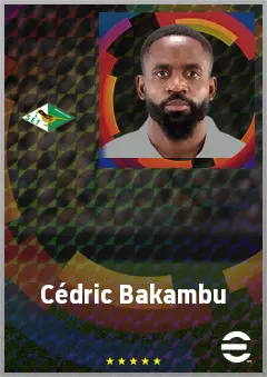 Cédric Bakambu eFootball 2026 player card, 74 OVR CF