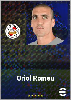 Oriol Romeu eFootball 2026 player card, 74 OVR DMF
