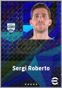 Sergi Roberto eFootball 2026 player card, 72 OVR CMF