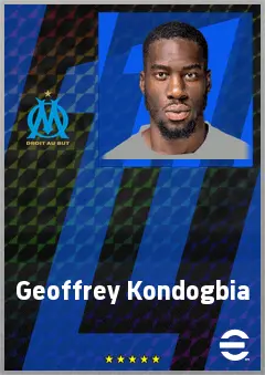 Geoffrey Kondogbia eFootball 2026 player card, 75 OVR DMF