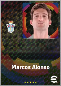 Marcos Alonso eFootball 2026 player card, 75 OVR CB