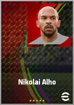 Nikolai Alho eFootball 2026 player card, 69 OVR RB