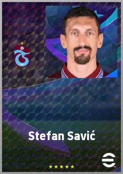 Stefan Savić eFootball 2026 player card, 75 OVR CB