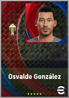 Osvaldo González eFootball 2026 player card, 69 OVR CB