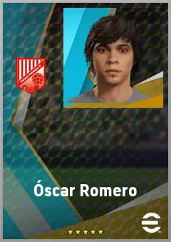 Óscar Romero eFootball 2026 player card, 72 OVR AMF