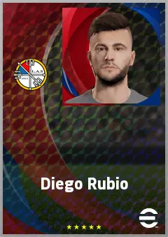 Diego Rubio eFootball 2026 player card, 72 OVR CF