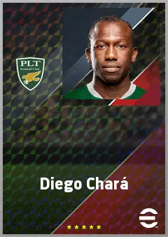 Diego Chará eFootball 2026 player card, 72 OVR CMF