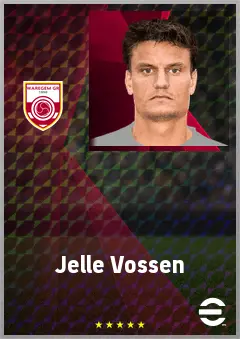 Jelle Vossen eFootball 2026 player card, 69 OVR CF