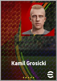 Kamil Grosicki eFootball 2026 player card, 71 OVR LWF
